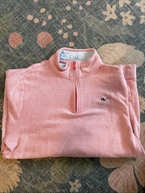 Vineyard Vines Light Pink 1/4 Zip Pullover